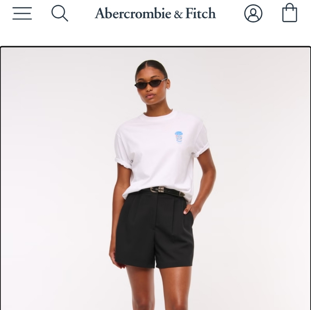 Abercrombie & Fitch Curve Love Sloane Tailored Shorts